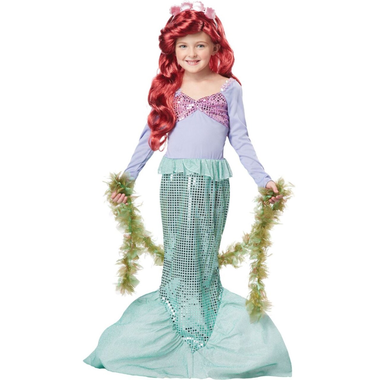 The Costume Center Teal Green and Purple Little Mermaid Girl Child Halloween Costume - Medium